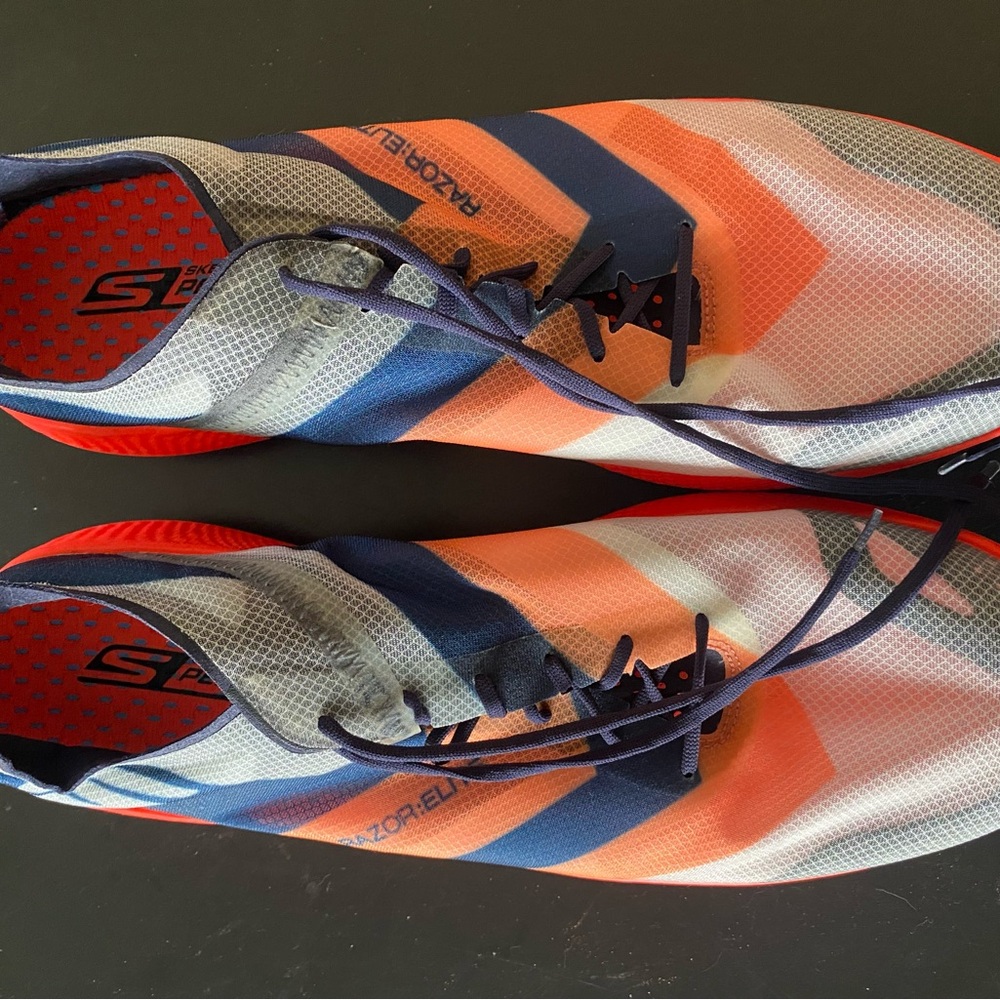 Skechers Men's Blue and Orange Razor Elite Trainers